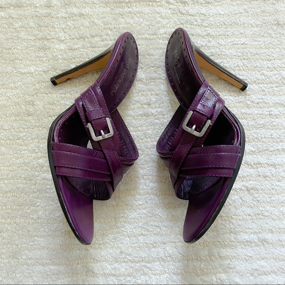 YSL Rive gauche purple slides - Picture 2 of 16